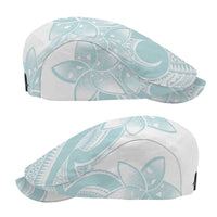 Polynesian Tribal Plumeria Lotu Tamaiti Jeff Hat Pastel Cyan - Polynesian Pride