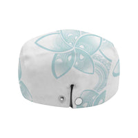 Polynesian Tribal Plumeria Lotu Tamaiti Jeff Hat Pastel Cyan - Polynesian Pride