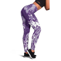 Polynesian Women's Day Leggings Plumeria Passion - Purple LT7