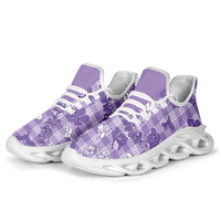 Poni Aloha Hawaii Clunky Sneakers Plumeria Lei With Palaka Motif - Polynesian Pride