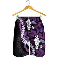 Poni Aloha Hawaii Lei Shorts for Men Tropical Flowers Elegant Vibe - Polynesian Pride