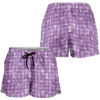 Poni Hawaii Breadfruit Palaka Motifs Shorts for Women