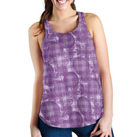 Poni Hawaii Breadfruit Palaka Motifs Women Racerback Tank