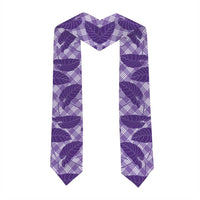 Purple Hawaii Kalo Palaka Motifs Graduation Stole Hawaiian Taro Leaves Elegant Vibes