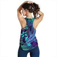 Purple Paradise Polynesian Women Racerback Tank Hawaiian Tribal Hammerhead Shark LT14