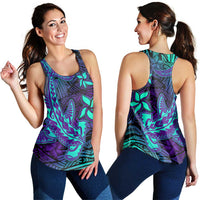 Purple Paradise Polynesian Women Racerback Tank Hawaiian Tribal Hammerhead Shark LT14