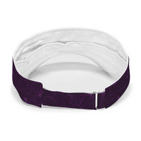 Purple Polynesia Sun Visor Cap Plumeria With Hibiscus Pattern Tropical Vibes LT14 - Polynesian Pride