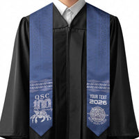 Queen Salote College 100 Years Anniversary Custom Graduation Stole Tonga QSC Royal Blue