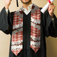 Red Hawaii Tiare and Shell Lei Graduation Stole Hawaiian Palaka Luxury Vibes LT14