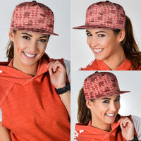 Red Palaka Hawaii Cowboy Snapback Cap Puakenikeni Lei Paniolo Papale Seamless Vibes - Polynesian Pride