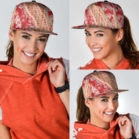 Red Palaka Hawaii Leis Snapback Cap Hawaiian-plaid Elegant Tropical Vibes - Polynesian Pride