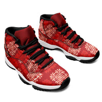 Red Palaka Quilt Hawaii Sneakers J11 Traditional Hawaii-plaid Pattern - Polynesian Pride