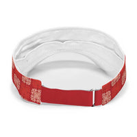 Red Palaka Quilt Hawaii Sun Visor Cap Traditional Hawaii-plaid Pattern LT14 - Polynesian Pride