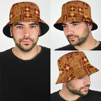 Rotuma Faiakse'ea 'e Kirisimasi Bucket Hat Pacific Patchwork Xmas Vibes - Polynesian Pride
