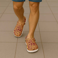 Rotuma Faiakse'ea 'e Kirisimasi Clogs Shoes Pacific Patchwork Xmas Vibes - Polynesian Pride