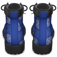 Royal Blue Palaka Quilt Hawaii All Season Boots Traditional Hawaii-plaid Pattern - Polynesian Pride