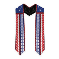 Samoa Flag Graduation Stole Ula Fala With Samoan Siapo