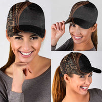 Samoa Siapo Tapa Pattern Half Style Classic Cap Black Color LT03