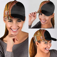 Samoa Siapo Tapa Pattern Half Style Classic Cap Yellow Color LT03