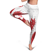 Samoa Teuila 2024 Leggings Samoan Siapo Pattern Red Version - Polynesian Pride