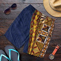 Samoan Siapo Shorts for Men Tatau Pattern Half Style - Polynesian Pride
