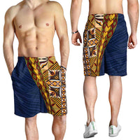 Samoan Siapo Shorts for Men Tatau Pattern Half Style - Polynesian Pride
