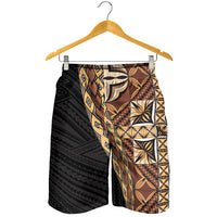 Samoan Siapo Shorts for Men Tatau Pattern Half Style Retro Mode - Polynesian Pride