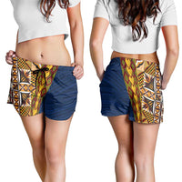 Samoan Siapo Shorts for Women Tatau Pattern Half Style - Polynesian Pride