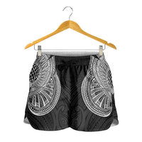 Samoan Traditional Art Tattoos Shorts for Women Tatau Roman Reigns Black Color LT03 - Polynesian Pride
