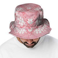 Soft Pink Mermaid Puakenikeni Maile Lei Bucket Hat