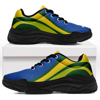 Solomon Islands Chunky Sneakers Flag-Inspired Curve Style