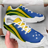 Solomon Islands Chunky Sneakers Flag-Inspired Curve Style