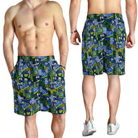 Solomon Islands Meri Kirihimete Shorts for Men Pacific Patchwork Xmas Vibes - Polynesian Pride