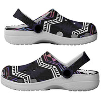 Taniko Aotearoa Mix Paua Shell Clogs Shoes Niho Taniwha Lilac Glitter - Polynesian Pride