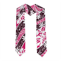 Tarona Tahiti Tiare Monstera Graduation Stole Polynesian Pattern Curve Style