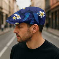 Teal Purple Banana Leaf Hawaii Jeff Hat Lau Maia Plumeria Tropical Summer Vibes