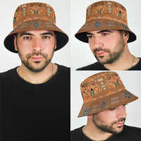Terracotta Batik Papua-inspired Pattern Bucket Hat - Polynesian Pride