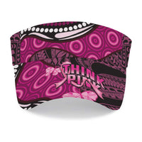 Think Pink Breast Cancer Awareness Sun Visor Cap Butterfly Aboriginal Mix Polynesian Pattern LT14 - Polynesian Pride