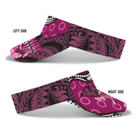 Think Pink Breast Cancer Awareness Sun Visor Cap Butterfly Aboriginal Mix Polynesian Pattern LT14 - Polynesian Pride