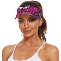 Think Pink Breast Cancer Awareness Sun Visor Cap Butterfly Aboriginal Mix Polynesian Pattern LT14 - Polynesian Pride