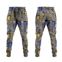 Tokelau Manuia te Kilihimahi Jogger Pants Pacific Patchwork Xmas Vibes - Polynesian Pride