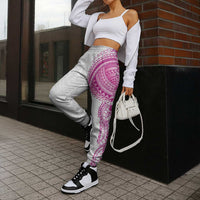 Traditional Polynesian Art Tattoos Jogger Pants Pink Color - Polynesian Pride