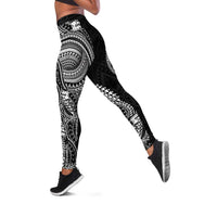 Traditional Polynesian Art Tattoos Leggings Black Color - Polynesian Pride