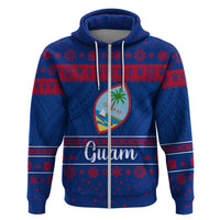 Custom Guam Christmas Zip Hoodie Simple Style LT8