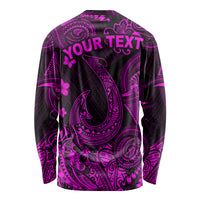 (Custom Personalised) Hawaii Fish Hook Polynesian Long Sleeve Shirt Unique Style - Pink LT8 - Polynesian Pride