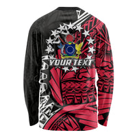 (Custom Personalised)Cook Islands Long Sleeve Shirts Atiu Polynesian Style LT6