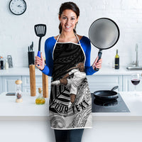 Personalized New Zealand Football Apron Kiwi Mascot with Silver Fern - Maori Tribal Tattoo Art TS04 - Polynesian Pride