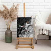 Personalized New Zealand Football Canvas Wall Art Kiwi Mascot with Silver Fern - Maori Tribal Tattoo Art TS04 - Polynesian Pride