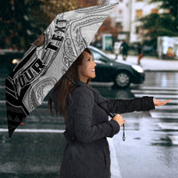 Personalized New Zealand Football Umbrella Kiwi Mascot with Silver Fern - Maori Tribal Tattoo Art TS04 - Polynesian Pride