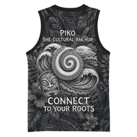 Hawaiian Piko Basketball Jersey Cultural Anchor Connect Your Roots Ocean Waves